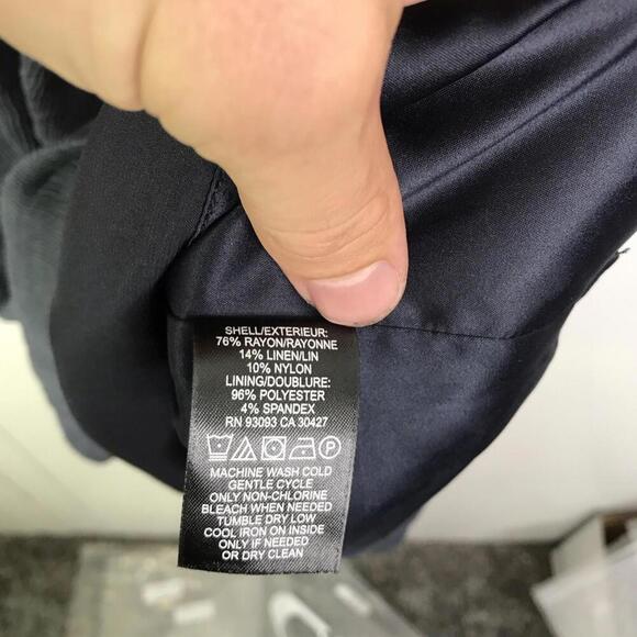 Nic Zoe Dress Womens 12 Escape Ink Asymmetrical One Shoulder Shift New Cocktail - Picture 8 of 9